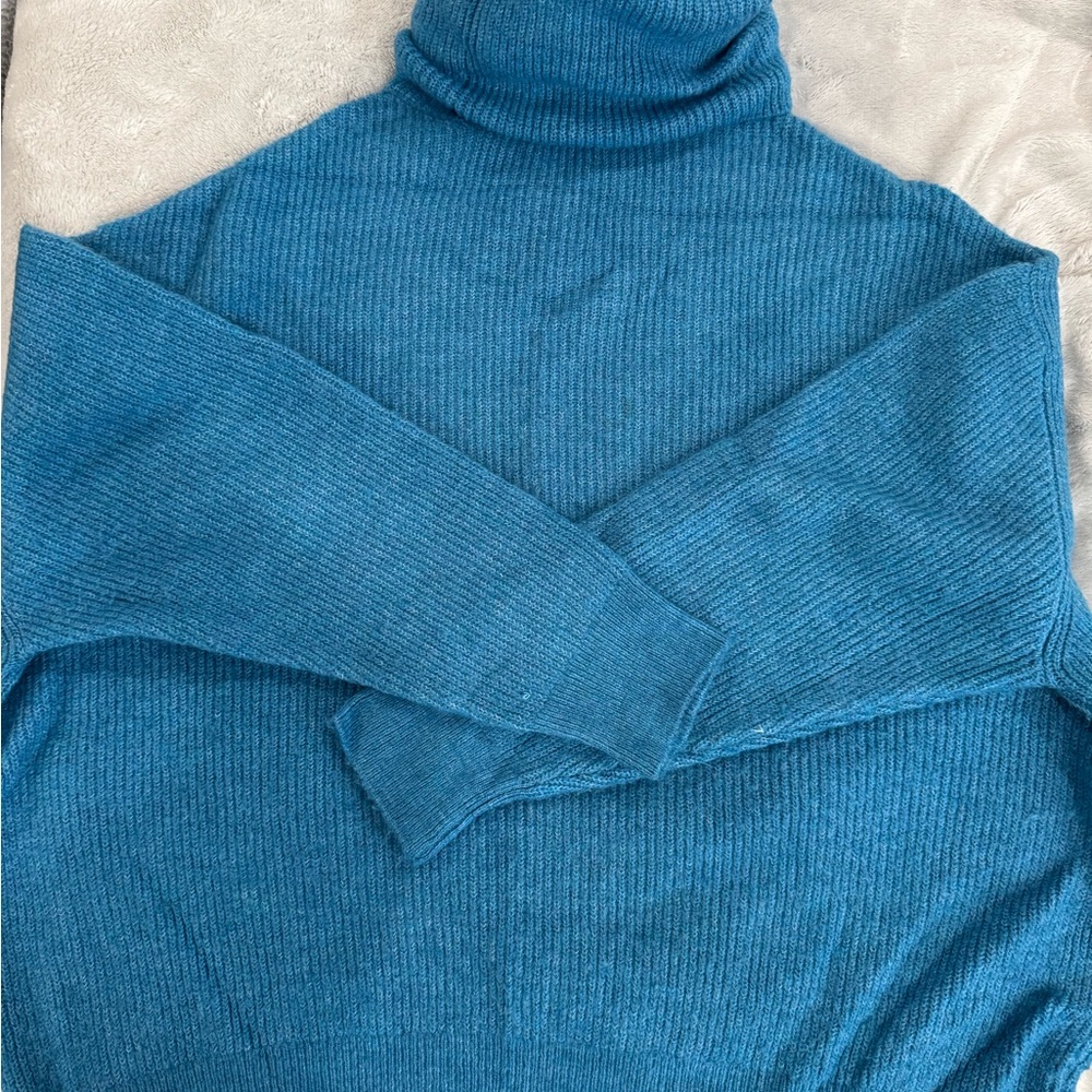 Cozy Blue Turtleneck Sweater